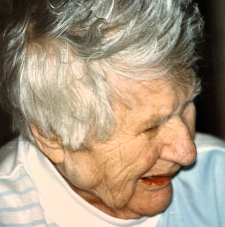 An elderly woman, my great-grandmother Grace Sullivan