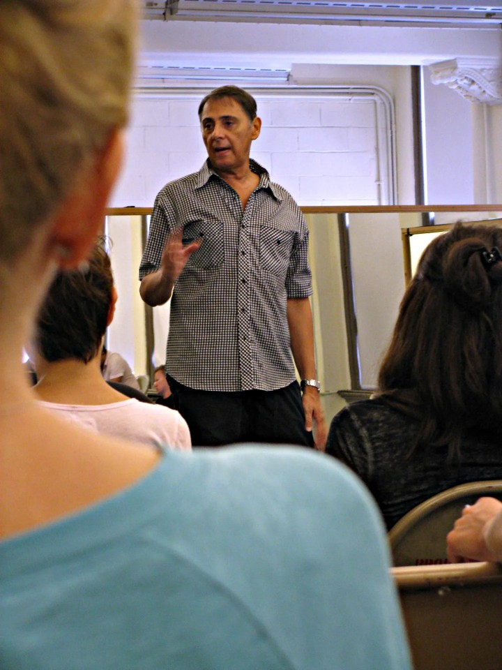 Raymond Lukens addresses teachers at an NTC training at ABT in NYC