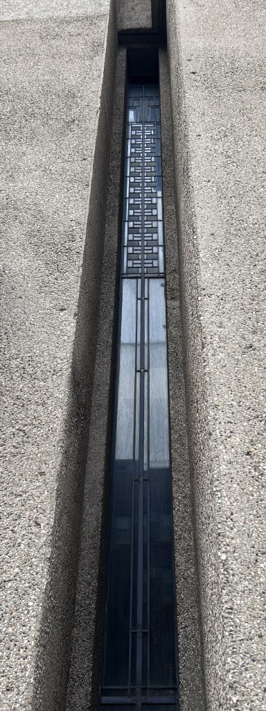 Window detail; FLW Unity Temple on Lake Street in Oak Park